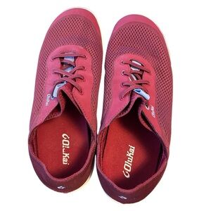 OluKai Red Sneakers Lightweight Breathable Design